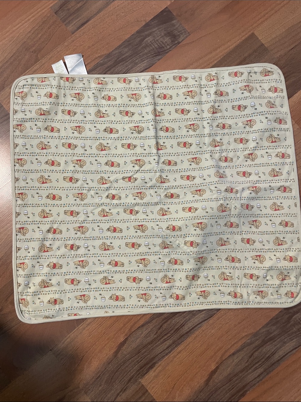 Cream Winnie the Pooh Patterned Baby Swaddle